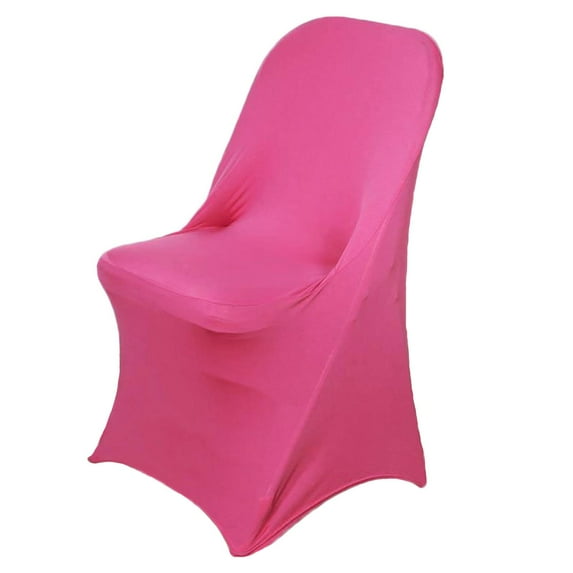BalsaCircle Fuchsia Spandex Stretchable Folding Solid Chair Covers Slipcovers Wedding decorations