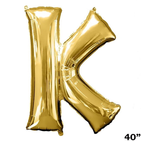 Balsa Circle 40" Mylar Foil Plain Balloon Gold Letter K