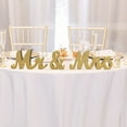 thumbnail image 1 of BalsaCircle Gold Mr & Mrs Glittered Wooden Freestanding Wedding Table Display Signs Set Party Events Decorations, 1 of 5