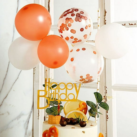 Balsa Circle Gold Red White Clear Mini Balloons Garland Cake Topper Decorationset Wedding Party Baby Shower Accessories