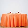 thumbnail image 1 of BalsaCircle Halloween 132" Orange Round Washable Decorative Polyester Solid Tablecloth, 1 of 6