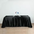 thumbnail image 1 of BalsaCircle Halloween 6 Pieces 90" x 156" Black Rectangle Washable Decorative Satin Solid Tablecloths, 1 of 6