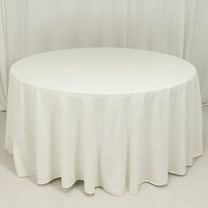 Balsa Circle Ivory 120" Cotton Blend Round Tablecloth Fabric Dining Table Cover Party Wedding Reception Birthday Catering Event Decorations