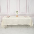 thumbnail image 1 of BalsaCircle Ivory 60" x 102" Accordion Crinkle Taffeta Rectangular Tablecloth Reception, 1 of 8