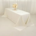 thumbnail image 1 of BalsaCircle Ivory 90" x 156" Cotton Blend Rectangular Tablecloth Wrinkle Resistant Fabric Table Linens Party Wedding Reception Event Decorations, 1 of 8