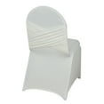 thumbnail image 1 of BalsaCircle Ivory Solid Banquet Spandex Stretchable Chair Covers Crisscross Slipcovers, 1 of 4