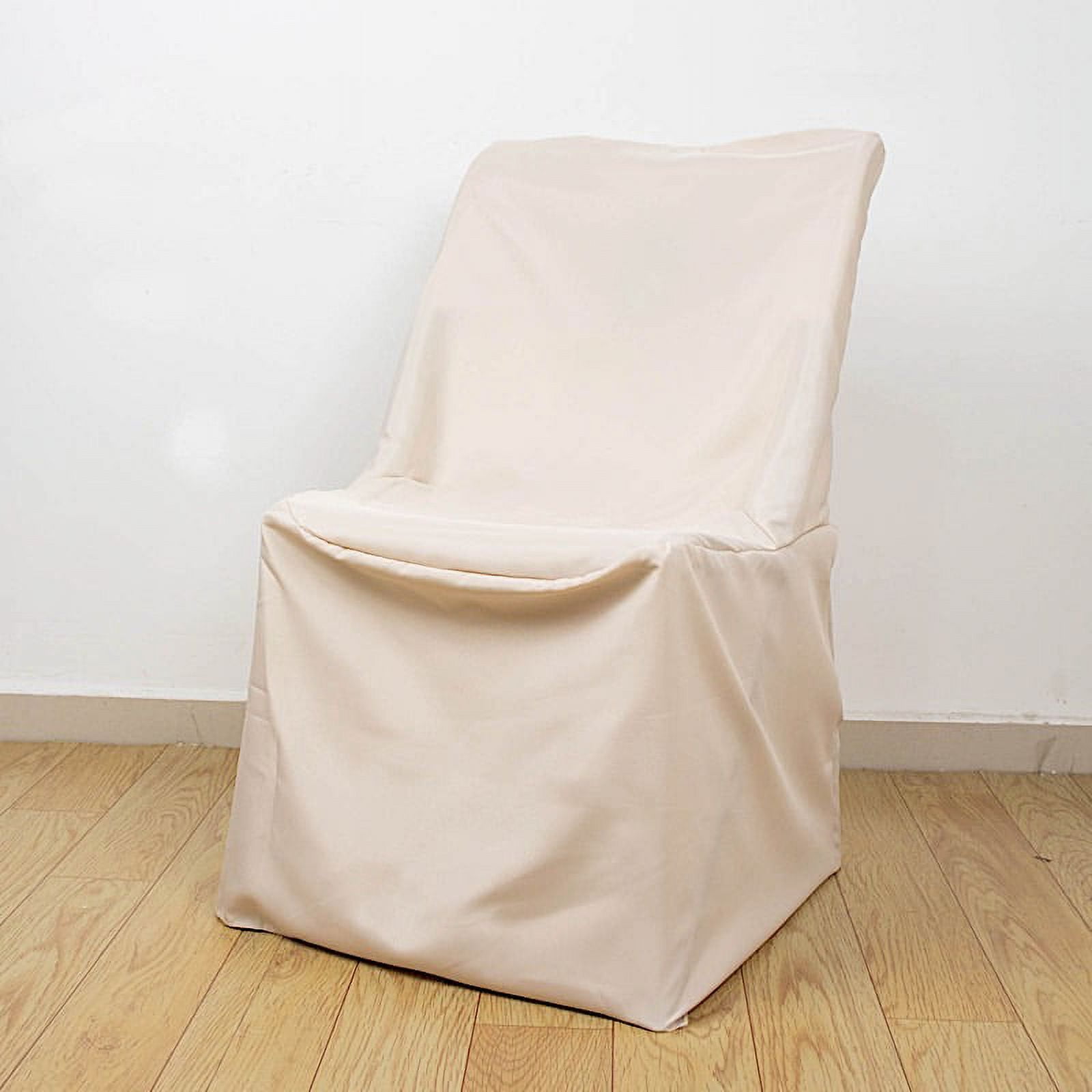 BalsaCircle Lifetime Folding Chair Cover Slipcovers Solid Polyester ...