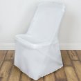 thumbnail image 1 of BalsaCircle Lifetime Folding Chair Cover Slipcovers Solid Polyester Ivory, 1 of 5