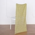 thumbnail image 1 of BalsaCircle Metallic Fitted Spandex Chair Slipcover Champagne, 1 of 8