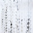 thumbnail image 1 of BalsaCircle Metallic Silver Star 6 feet Foil Tassels Fringe Backdrop Curtains Party Events, 1 of 8
