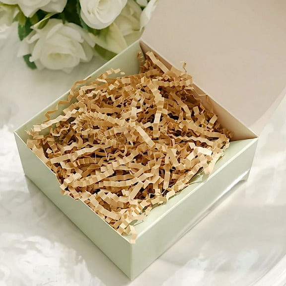 BalsaCircle Natural 8 oz Crinkle Cut Kraft Paper Shreds Basket Gift Box Filler Party Events