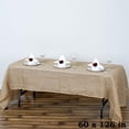 thumbnail image 1 of BalsaCircle Natural Brown 60" x 126" Burlap Rectangle Tablecloth Country Chic Room Linen, 1 of 3