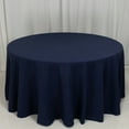 thumbnail image 1 of BalsaCircle Navy Blue 120" Cotton Blend Round Tablecloth Fabric Dining Table Cover Party Wedding Reception Birthday Catering Event Decorations, 1 of 8