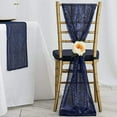 thumbnail image 1 of BalsaCircle Navy Blue Extra Sequin Chair Sash Party Wedding Decorations, 1 of 5