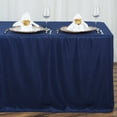 thumbnail image 1 of BalsaCircle Navy Blue Patriotic Veterans Day 8 feet Fitted Tablecloth Polyester 4th of July Event Linen, 1 of 7