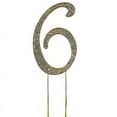 thumbnail image 1 of BalsaCircle Number 6 Cake Topper 4.5" Gold Rhinestone Personalized Wedding Party Monogram Decorations, 1 of 4