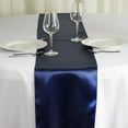 thumbnail image 1 of Balsa Circle Patriotic 25 Navy Blue Satin 12" x 108" Table Runners Veterans Day 4th July Table Top Party Linens, 1 of 2