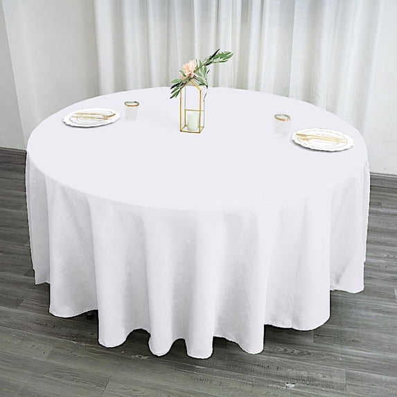 BalsaCircle Patriotic Veterans Day 10 Pieces 108" White Round Tablecloths 4th of July Independence Day