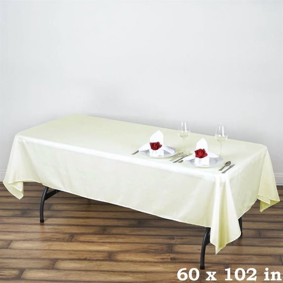 BalsaCircle Patriotic Veterans Day 10 Pieces 60" x 102" Ivory Rectangle Tablecloths 4th of July Independence Day