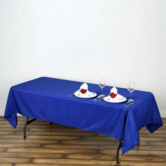 BalsaCircle 10 Pieces 60" x 102" Royal Blue Rectangle Polyester Tablecloths Table Linen