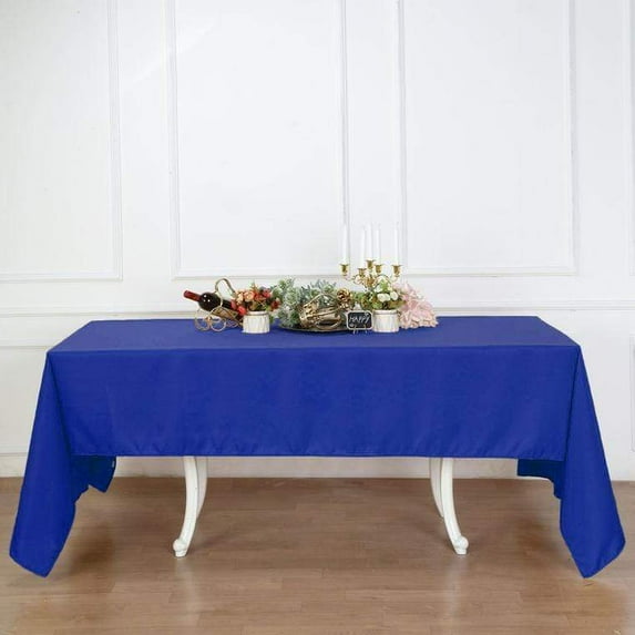 BalsaCircle 6 Pieces 60" x 126" Royal Blue Rectangle Polyester Tablecloths Table Cover Linen