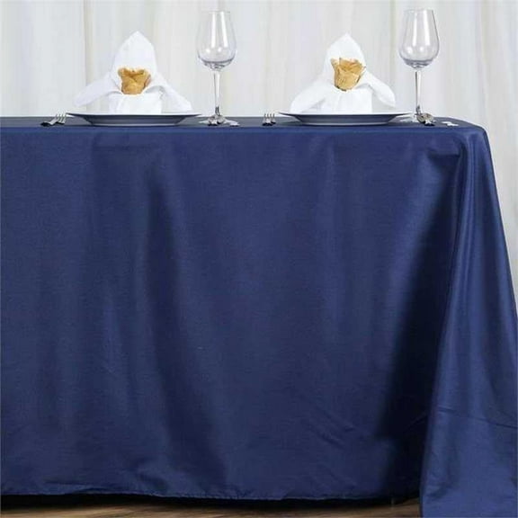 BalsaCircle 6 Pieces 72" x 120" Navy Blue Rectangle Polyester Tablecloths Table Cover Linens