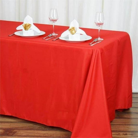 BalsaCircle Patriotic Veterans Day 6 Pieces 90" x 132" Red Rectangle Tablecloths 4th of July Independence Day