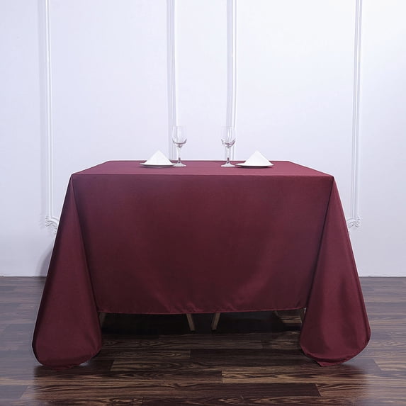 BalsaCircle Patriotic Veterans Day 6 Pieces 90" x 90" Burgundy Square Tablecloths 4th of July Independence Day