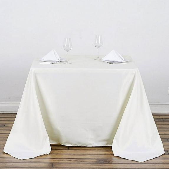 BalsaCircle Patriotic Veterans Day 6 Pieces 90" x 90" Ivory Square Tablecloths 4th of July Independence Day