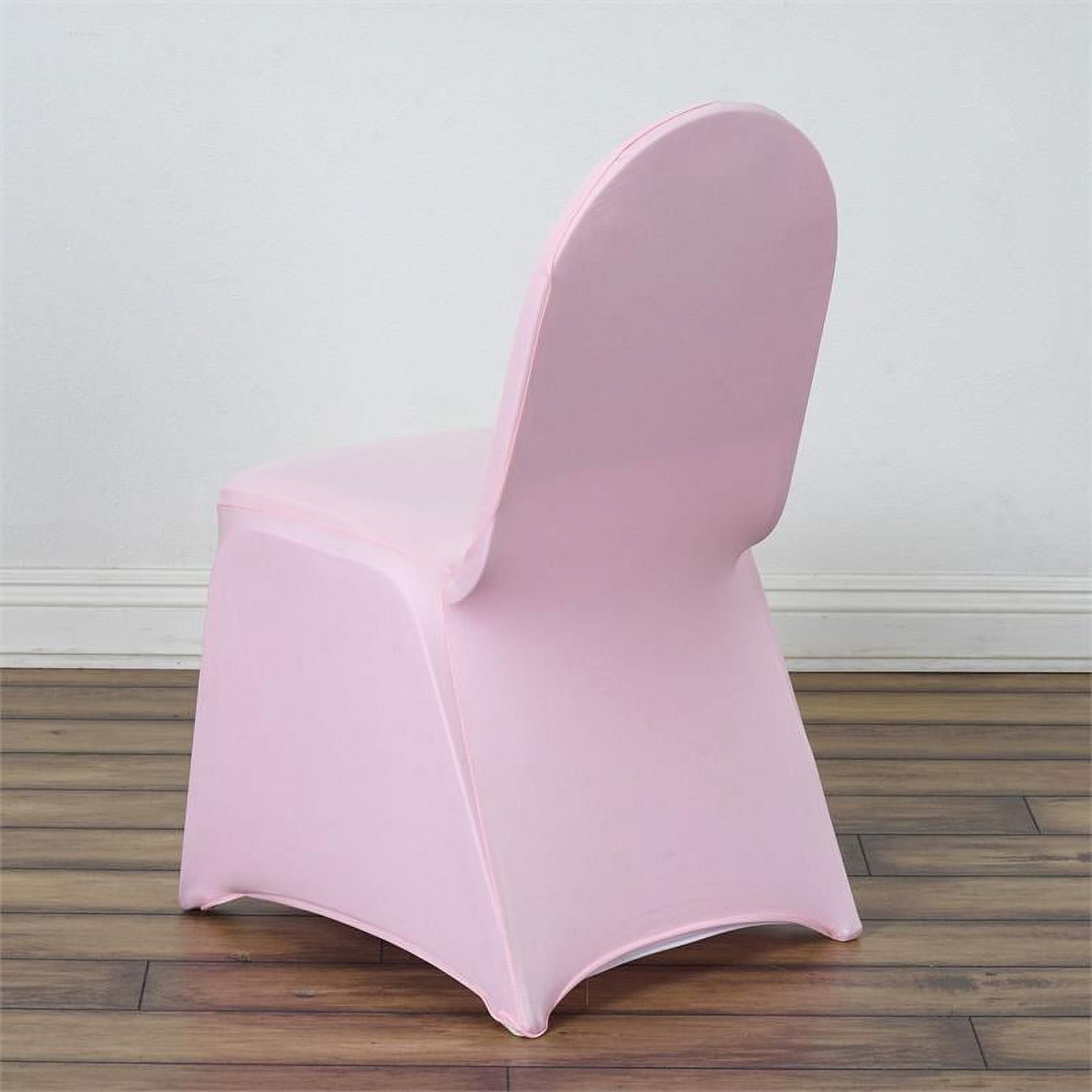 BalsaCircle Pink Spandex Stretchable Banquet Solid Chair Covers Slipcovers