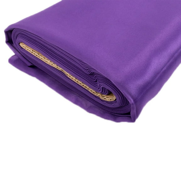 Balsa Circle Purple 54" x 10 yards Lamour Satin Fabric Bolt Put-up Sewing Crafts Draping Decorations