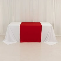 Balsa Circle Red 36x72 in Wide Polyester Table Runner Party Wedding Linens Reception Catering Dinner Birthday Event Tabletop Decorations