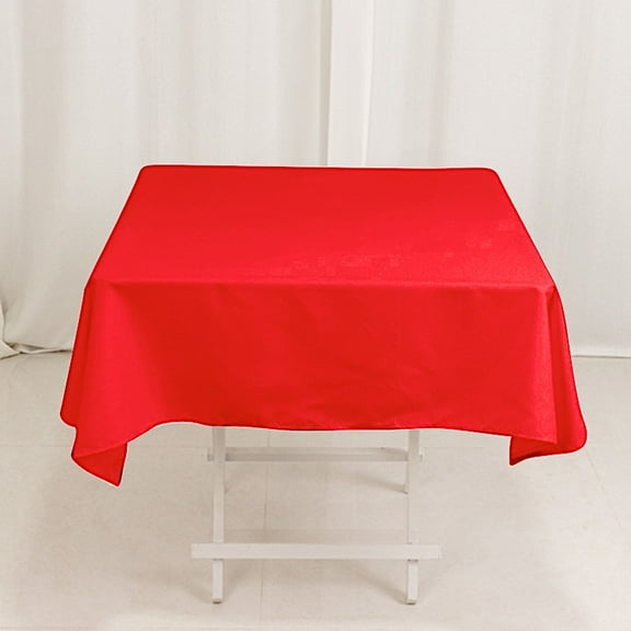 BalsaCircle Red 54" x 54" Cotton Blend Square Tablecloth Reception Catering Dining Table Linens