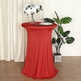 thumbnail image 1 of BalsaCircle Red Cocktail Table Cover Natural Wavy Drapes Spandex Tablecloth Reception, 1 of 8
