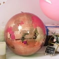 thumbnail image 1 of Balsa Circle Rose Gold 16" Glass Hanging Party Disco Mirror Ball Wedding Decorations, 1 of 7