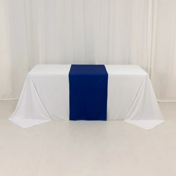 BalsaCircle Royal Blue 24x72 in Wide Polyester Table Runner Party Wedding Linens Reception Catering Dinner Birthday Event Tabletop Decorations