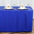 thumbnail image 1 of Balsa Circle Royal Blue Patriotic Veterans Day 8 feet Fitted Tablecloth Polyester 4th of July Event Linen, 1 of 7