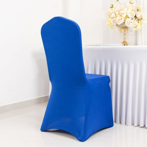 BalsaCircle Royal Blue Solid Banquet Premium Spandex Stretchable Chair Cover Event Slipcover