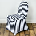 thumbnail image 1 of BalsaCircle Striped Spandex Stretchable Chair Cover Black White Stripes, 1 of 8