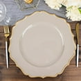 thumbnail image 1 of BalsaCircle Taupe 6 Metallic 13" Round Acrylic Charger Plates Scalloped Trim Party Events Decorations Supplies, 1 of 8
