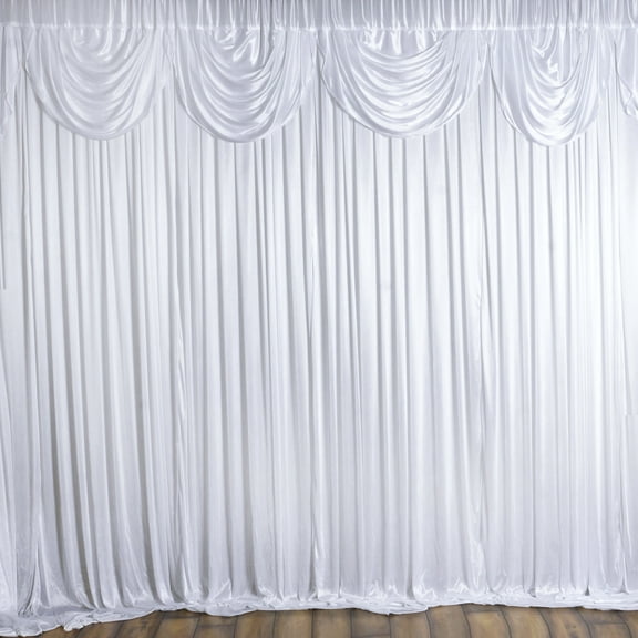 Balsa Circle White 20 feet x 10 feet Decorations Draping Backdrop Curtain Wedding Party Photobooth Photo
