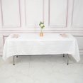 thumbnail image 1 of BalsaCircle White 60" x 102" Accordion Crinkle Taffeta Rectangular Tablecloth Reception, 1 of 8