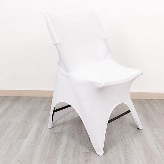BalsaCircle White Premium Spandex 3 Way Open Arch Stretchable Folding CHAIR COVER Party Events Decorations Supplies
