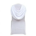 thumbnail image 1 of BalsaCircle White Ruched Swag Back Premium Spandex Stretchable Banquet Chair Cover Party Events Decorations Supplies, 1 of 8