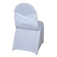 thumbnail image 1 of BalsaCircle White Solid Banquet Spandex Stretchable Chair Covers Crisscross Slipcovers, 1 of 4
