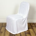 thumbnail image 1 of BalsaCircle White Solid Stretch Scuba Fitted Banquet Chair Cover Wedding Slipcovers, 1 of 4