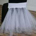 thumbnail image 1 of Balsa Circle White Stretchable Spandex Tulle Tutu Chair Sash Slipcovers Wedding Decoration, 1 of 2