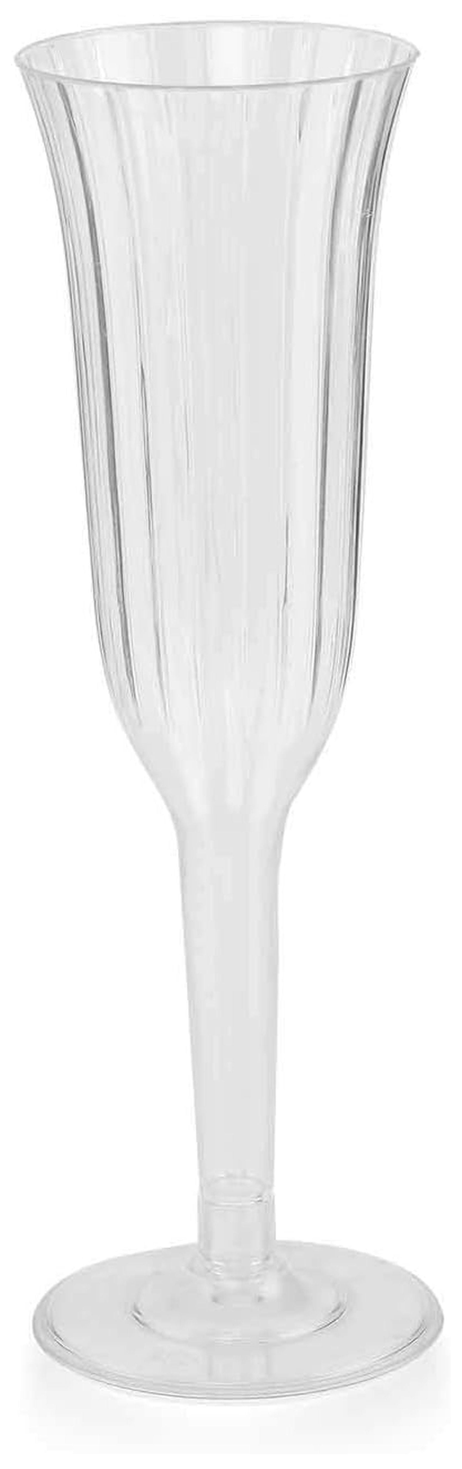 BalsaCircle pcs 6 oz Clear Plastic Champagne Flute Glasses - Disposable Wedding Party Catering Tableware