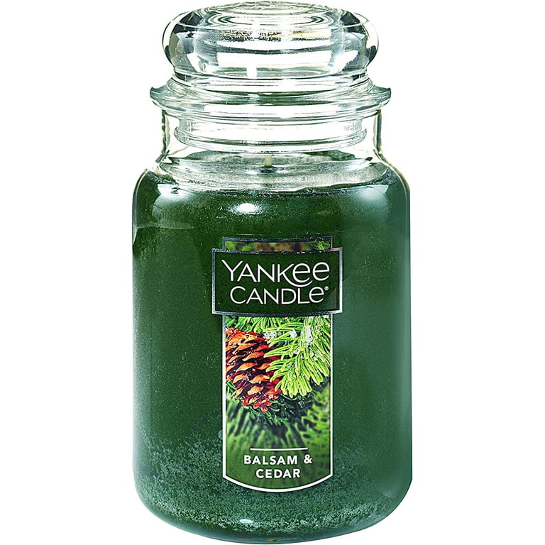 Balsam & Cedar Scented, Classic 22oz Large Jar Single Wick Candle, Over 110  Hours of Burn Time 