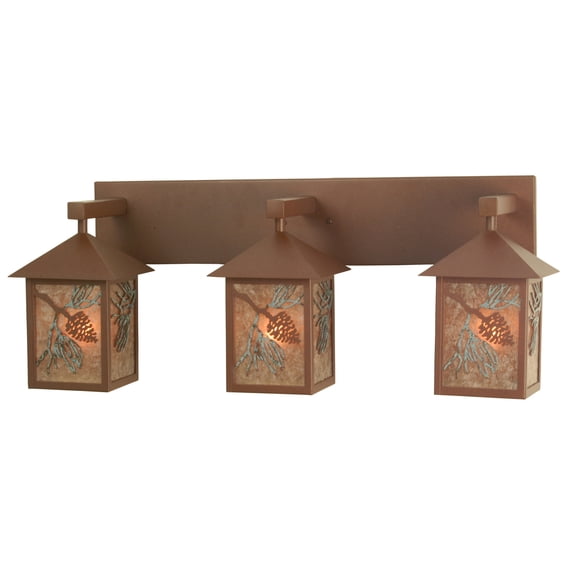 Meyda Tiffany 29466 30" W Balsam Pine 3 Light Vanity Light - Green